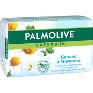 Мыло твердое Palmolive Натурэль. Баланс и мягкость с экстрактом ромашки и витамином Е