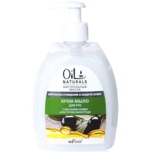 Мыло жидкое Belita Oil Naturals с маслами Оливы и Косточек Винограда Бережное очищ