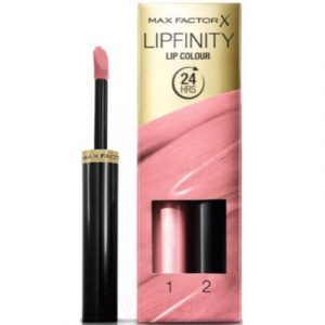 Набор декоративной косметики Max Factor Lipfinity Помада Lip Colour+Блеск Moisturising Top Coat тон 010