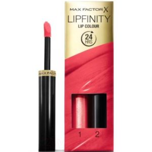 Набор декоративной косметики Max Factor Lipfinity Помада Lip Colour+Блеск Moisturising Top Coat тон 026