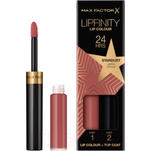 Набор декоративной косметики Max Factor Lipfinity Помада Lip Colour+Блеск Moisturising Top Coat тон 082