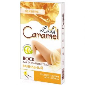 Набор для депиляции Lady Caramel Ванильный для зоны бикини 12 полосок + 2 салфетки