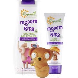 Набор косметики детской Modum For Kids №1 Гель-пена д/купания 250г+крем детский 75г+игрушка