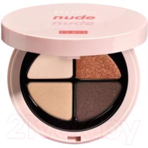 Палетка теней для век Pupa One Color ǀ One Soul 4 Eyeshadows Palette тон 005 Nude