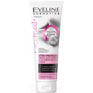Пенка для умывания Eveline Cosmetics Facemed+ Отбеливающая с активированным углем 3в1