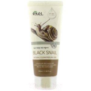 Пилинг для лица Ekel Гель-скатка Black Snail с фильтратом муцина улитки