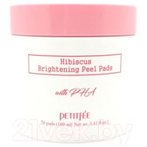 Пилинг для лица Petitfee Hibiscus Brightening Peel Pads на ватном диске