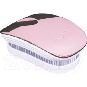 Расческа Ikoo Pocket Metallic Rose White