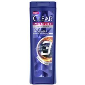 Шампунь для волос Clear Men Сила и объем 3в1