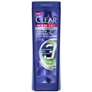 Шампунь для волос Clear Men Ультра свежесть 3в1