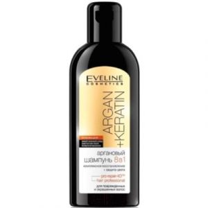 Шампунь для волос Eveline Cosmetics Argan+Keratin Аргановый 8-в-1 для поврежденных и окраш. волос