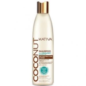 Шампунь для волос Kativa Coconut Восст-й с органич. кокосовым маслом для поврежд. волос