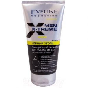 Скраб для лица Eveline Cosmetics Men X-Treme Active очищающий против черных точек 6 в 1