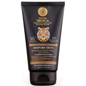 Скраб для лица Natura Siberica Men освежающий энергия тигра