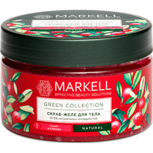 Скраб для тела Markell Green Collection сахар и клюква