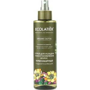 Спрей для волос Ecolatier Green Cactus Гладкость & Красота Термозащитный