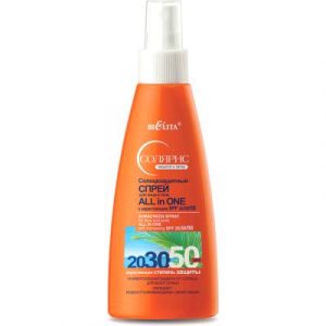Спрей солнцезащитный Belita Солярис All In One с нарастающим SPF 20/ 30/ 50