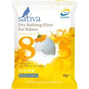 Средство для купания Sativa Baby Care сухой эликсир с ромашкой и календулой №808