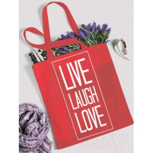 Сумка-шоппер JoyArty Live Laugh Love / bsh_53840
