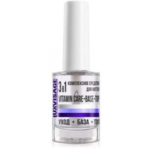 Топовое покрытие для лака LUXVISAGE 3 в 1 Vitamin Care+Base+Top