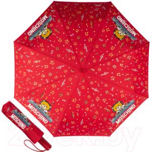 Зонт складной Moschino 8069-OCС DJ bear Red