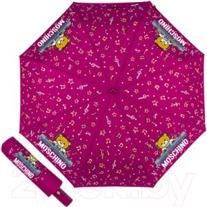 Зонт складной Moschino 8069-OCX DJ bear Bordeaux