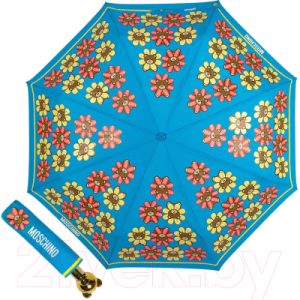 Зонт складной Moschino 8126-OCP Flower Bear Light Blue