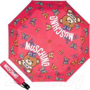 Зонт складной Moschino 8129-OCJ Butterfly Bear Fuxia