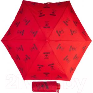 Зонт складной Moschino 8560-SuperminiA Logo Allover Red