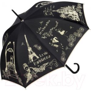 Зонт-трость Guy De Jean 1012-LM Love Paris Noir Long Col19