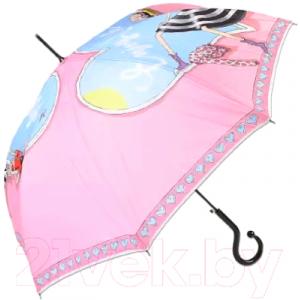 Зонт-трость Moschino 262-61AUTON Olivia enjoy life long Pink