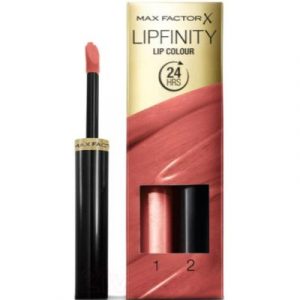 Набор декоративной косметики Max Factor Lipfinity Помада Lip Colour+Блеск Moisturising Top Coat тон 144