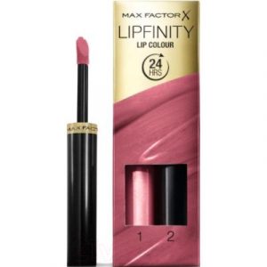 Набор декоративной косметики Max Factor Lipfinity Помада Lip Colour+Блеск Moisturising Top Coat тон 330