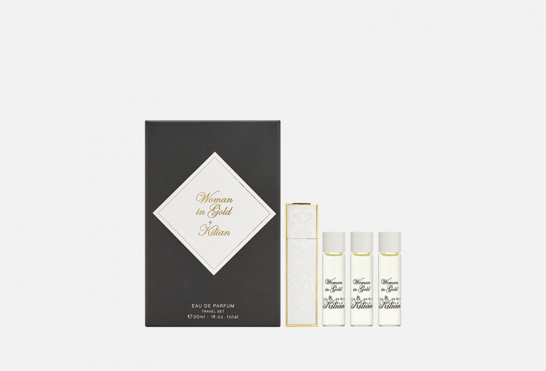 Kilian woman in store gold travel set